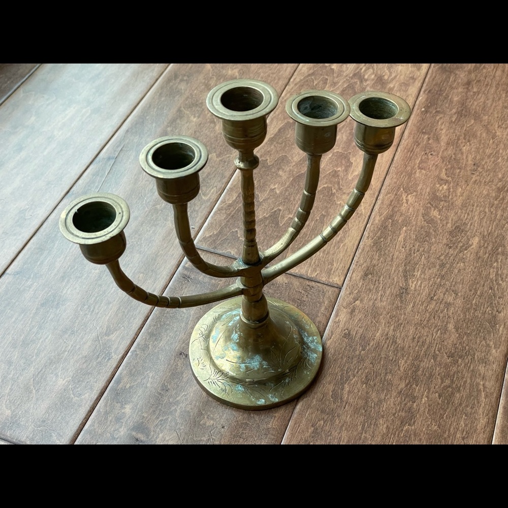 Vintage Brass Candelabra Candle Holder